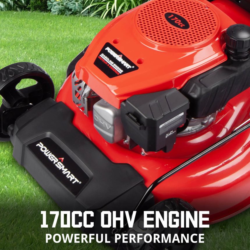 (Upgrade) 21 170cc Gas SelfPropelled Lawn Mower Red DB8621AS